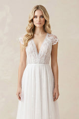Blythia A-Line V-Neck Wedding Dress