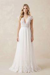 Blythia A-Line V-Neck Wedding Dress
