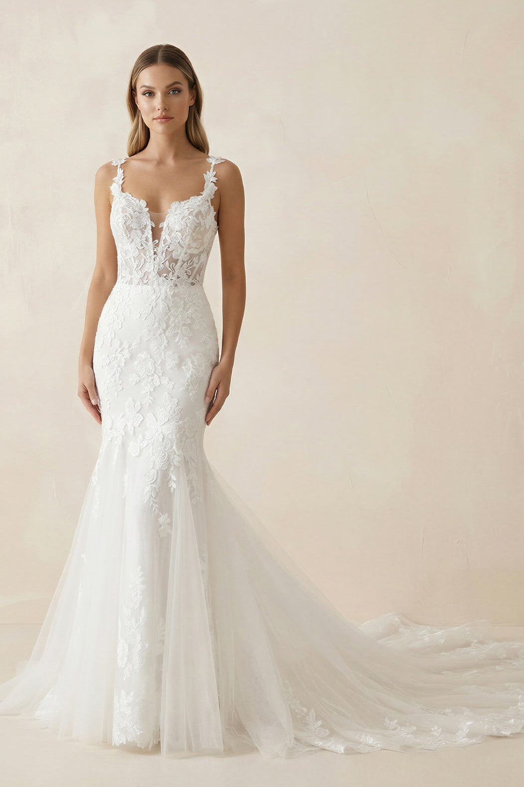 Myrex Mermaid Lace Wedding Dress