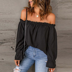 Lyra | Romantic Off-Shoulder Ruffle Blouse
