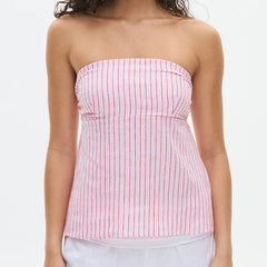 Sofia | Chic Striped Strapless Tube Top
