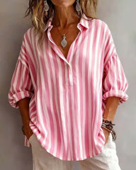 Briar | Relaxed Stripe Cotton Button-Up Shirt