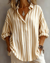 Briar | Relaxed Stripe Cotton Button-Up Shirt
