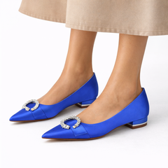 Delphine Satin Bridal Flats