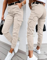 High-Waisted Workwear Trousers