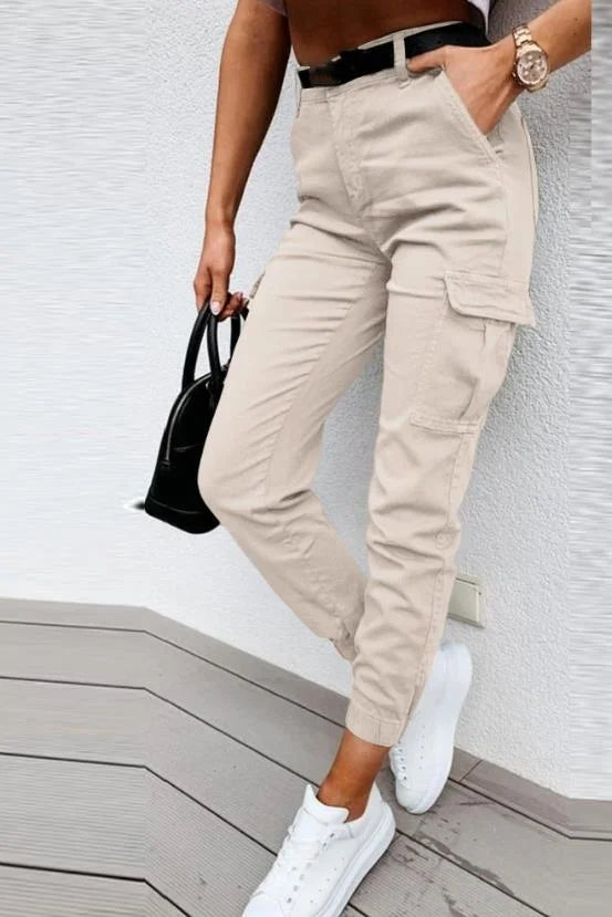 High-Waisted Workwear Trousers