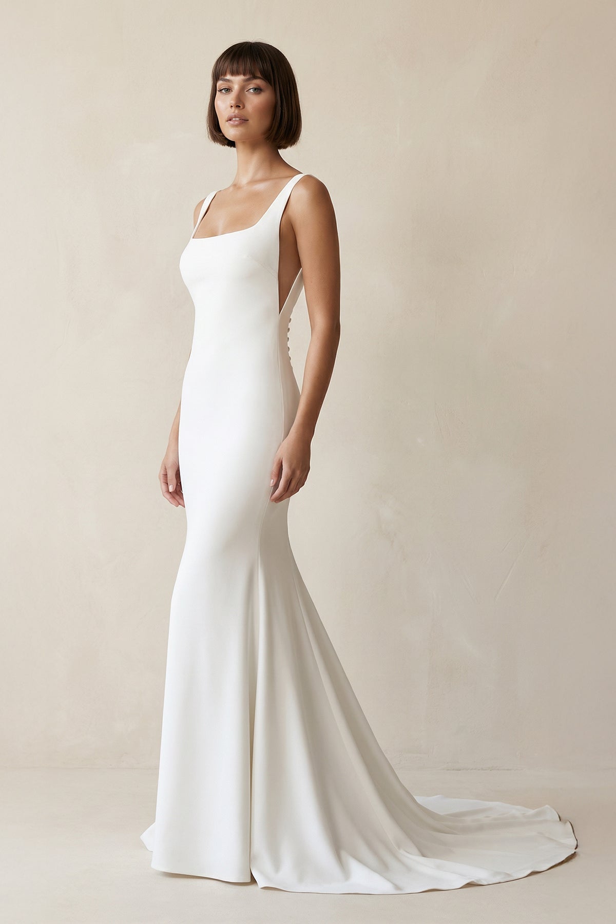 Arden Mermaid Simple Wedding Dress