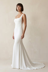 Arden Mermaid Simple Wedding Dress
