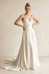 Perdita A-Line V-Neck Wedding Dress