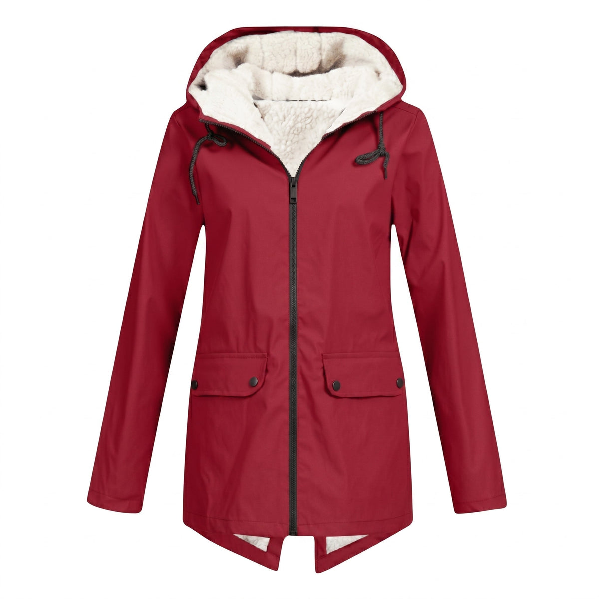 Odessa | Sherpa-Lined Hooded Rain Jacket